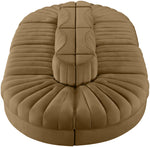 Rummi - Oval Velvet Performance Fabric Upholstered 8 Piece Modular Sectional