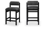 Roundhill - Fabric Counter Stool - Black Frame