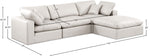 Comfy - 4 Piece Faux Leather Modular Sectional With Chaise
