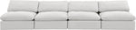 Comfy - Velvet Modular Armless Sofa 4 Seats