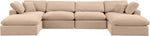 Comfy - 6 Piece Velvet Modular Double Chaise Sectional