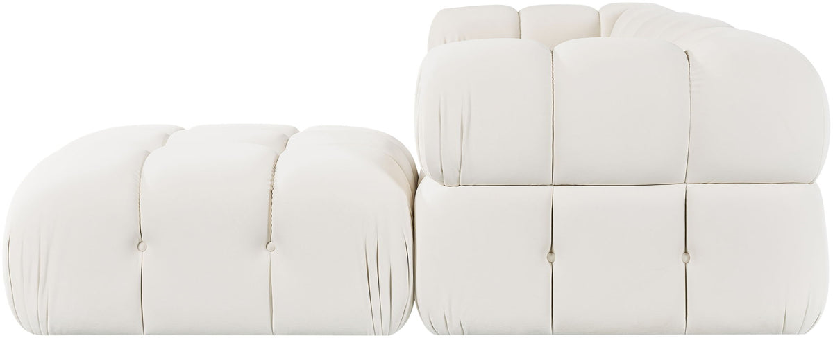 Orin - Velvet 4 Piece Modular Sectional With Chaise