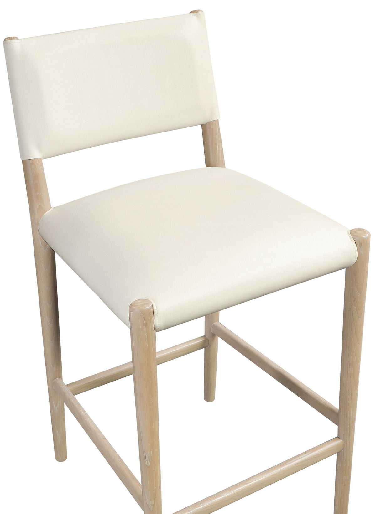 Andie - Vegan Leather Upholstered Counter Stool - Natural Base