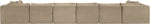 Shaggy - Fabric 8 Piece Modular U-Shaped Armless Sectional