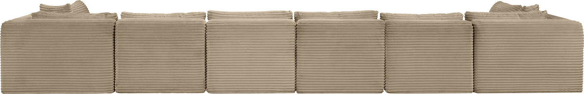 Shaggy - Fabric 8 Piece Modular U-Shaped Armless Sectional