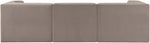 Rummi - Velvet Performance Fabric Upholstered 3 Piece Modular Sofa