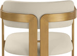 Aurum - Vegan Leather Upholstered Dining Chair With Brushed Brass Base (Set of 2)