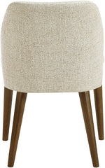 Valeo - Linen Textured Fabric Upholstered Dining Chair (Set of 2) - Painted Brown Base