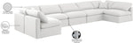 Indulge - Linen 7 Piece Modular U-Shaped Sectional - White