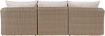 Seacrest - Olefin Water Resistant Fabric And Wicker 3 Piece Outdoor Patio Modular Sofa