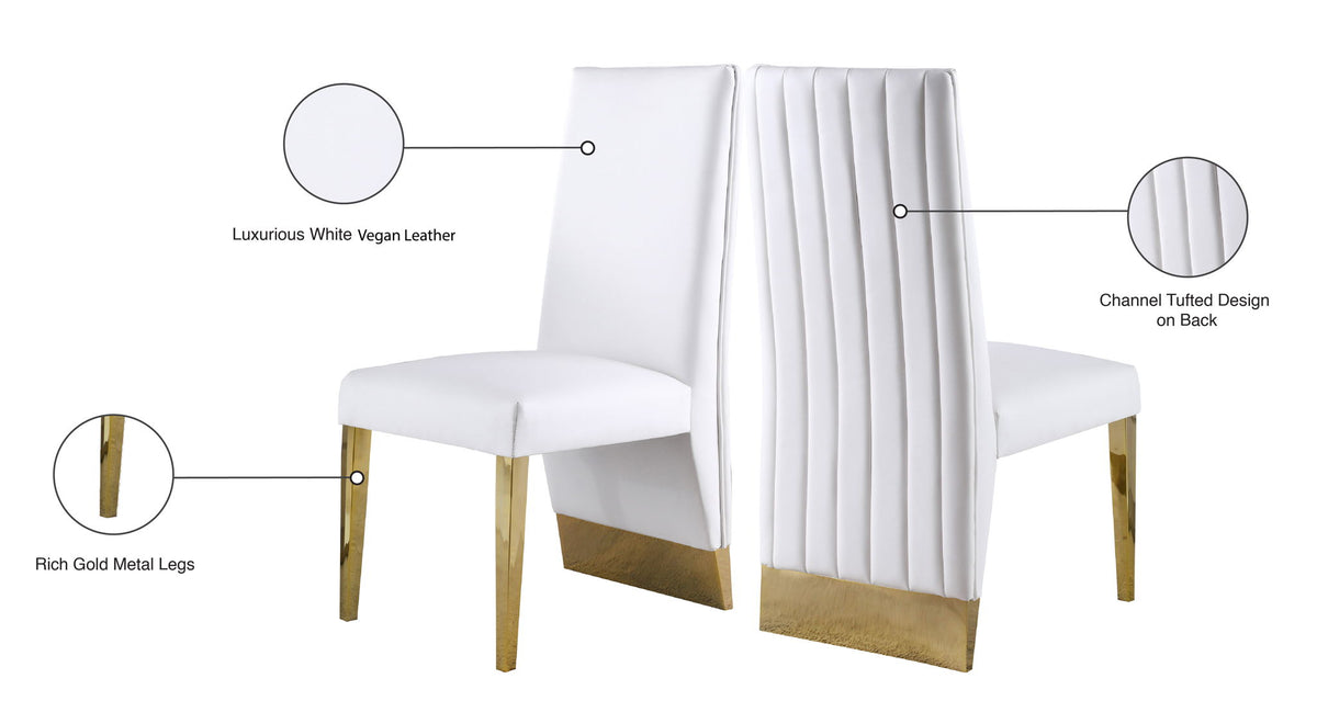 Porsha - Dining Chair (Set of 2) - Gold Base