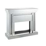 Nysa - 42" Fireplace - Mirrored & Faux Crystals