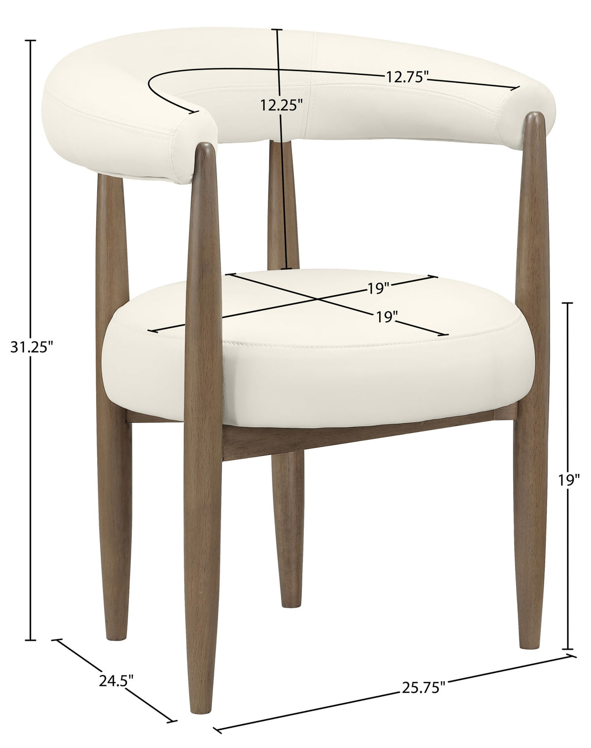 Sable - Vegan Leather Upholstered Dining Chair (Set of 2) - Brown Base
