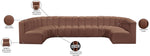 Arc - Faux Leather Modular U-Shaped Sectional