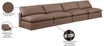 Comfy - Faux Leather Modular Armless Sofa 4 Seats