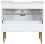 Modernist - Bathroom Vanity With Gold Legs
