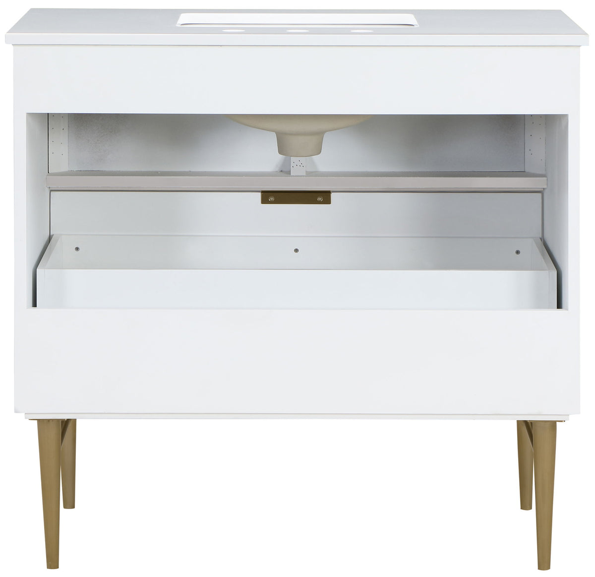 Modernist - Bathroom Vanity With Gold Legs