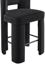 Zuno - Velvet Performance Fabric Upholstered Bar Stool (Set of 2)