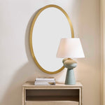 Elstree - Oval Mirror - Antique Brass