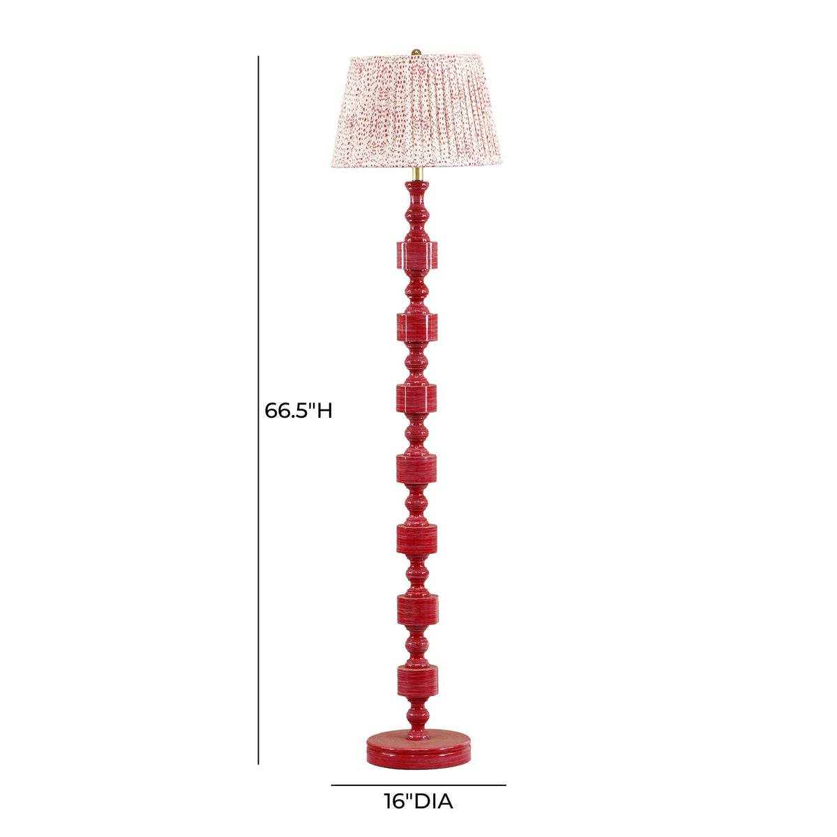 Peggy - Spotted Floor Lamp - Pink