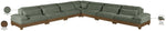 Turin - Chenille Fabric Upholstered Modular Sectional - Green