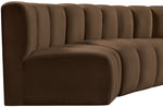 Arc - Velvet 7 Piece U-Shaped Modular Sofa