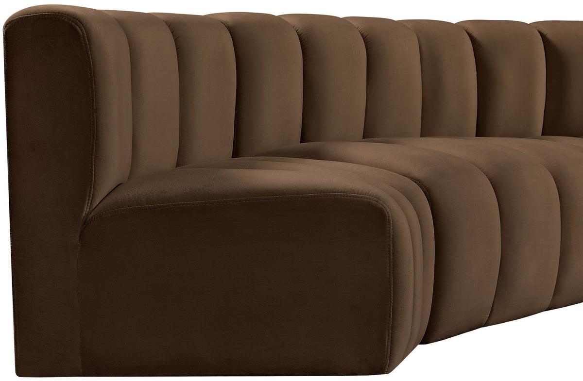 Arc - Velvet 7 Piece U-Shaped Modular Sofa