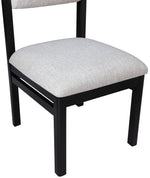 Roundhill - Fabric Dining Chair (Set of 2) - Black Frame