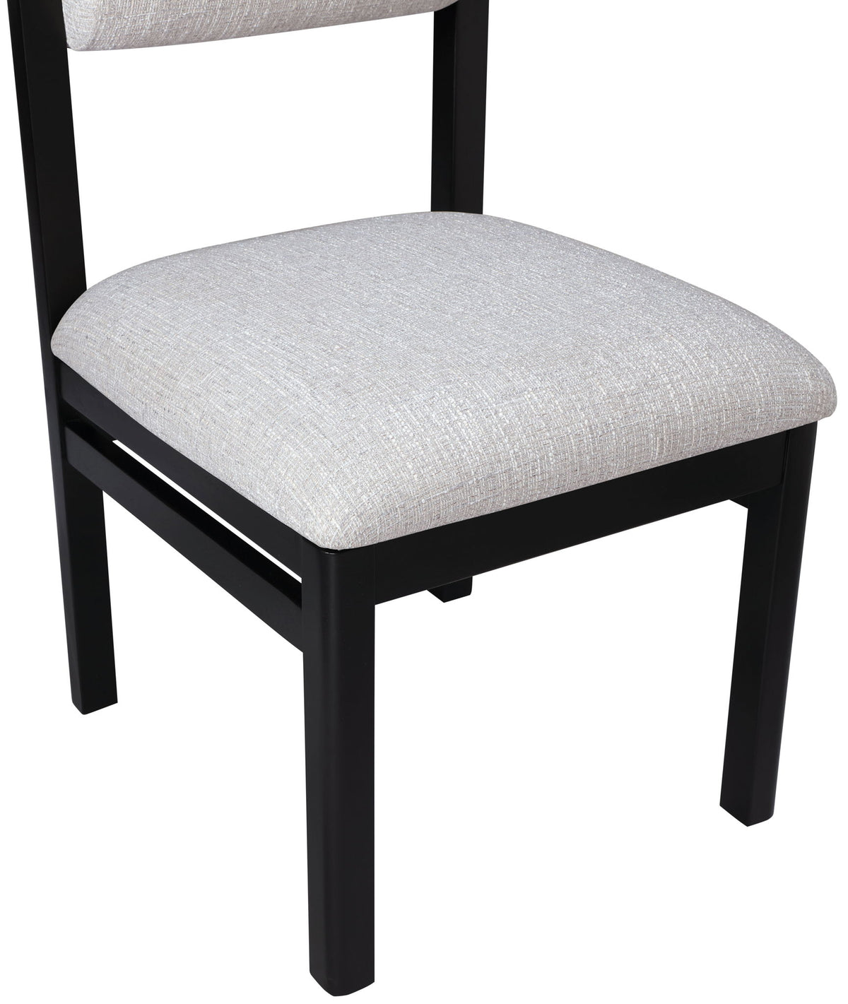 Roundhill - Fabric Dining Chair (Set of 2) - Black Frame