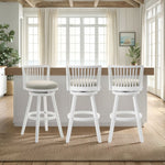 Harper - 30" Amber Glow Bar Height Rubberwood Swivel Barstool