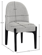 Torino - Upholstered Dining Chair With Brushed Black Base (Set of 2)