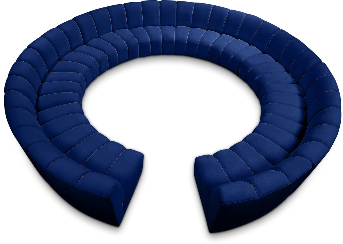 Infinity - 12 Piece Velvet Modular Sectional