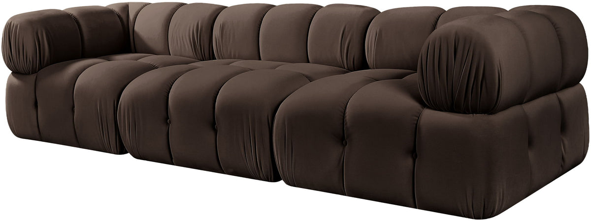 Orin - Velvet Performance Fabric Upholstered 3 Piece Modular Sofa