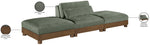 Turin - Chenille Fabric Upholstered Modular Sectional - Green