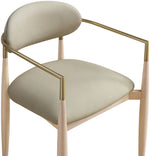 Riccio - Dining Arm Chair (Set of 2) - Natural And Gold Frame