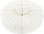 Rummi - Round Velvet Performance Fabric Upholstered 4 Piece Modular Sofa