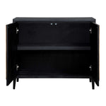 Andrei - Teak Root 2 Door Cabinet - Black / Woodtone