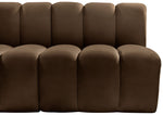 Arc - Velvet 10 Piece Modular Sofa - Brown