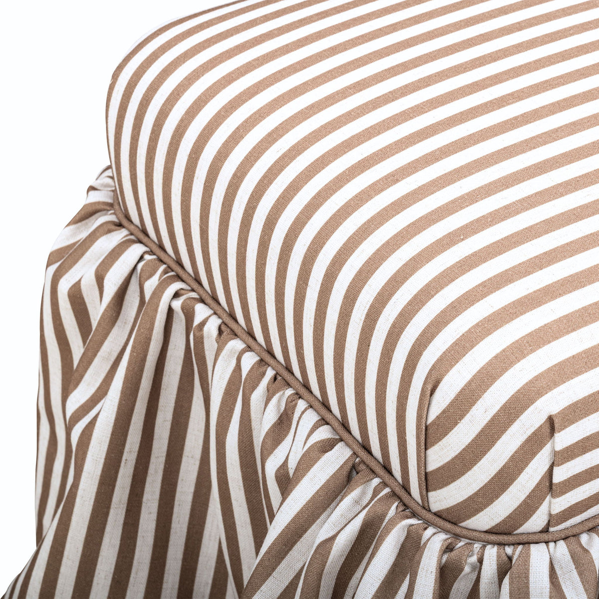 Gertrude - Striped Linen Ottoman