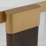 Ryles - Glass Coffee Table - Brass / Brown / Woodtone