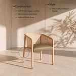 Sylvan - Vegan Leather Dining Chair (Set of 2) - Natural Frame