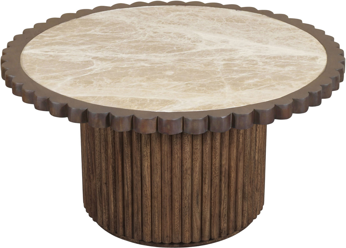 Elvira - Marble And Mango Wood Table
