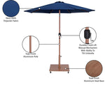 Fiji - Aluminum Patio Umbrella With Square Teak Base