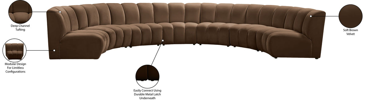Infinity - 7 Piece Modular Sectional - Brown