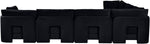 Hammond - Velvet Performance Fabric Upholstered 6 Piece Corner Sectional