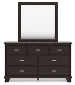 Covetown - Dresser And Mirror - Dark Brown