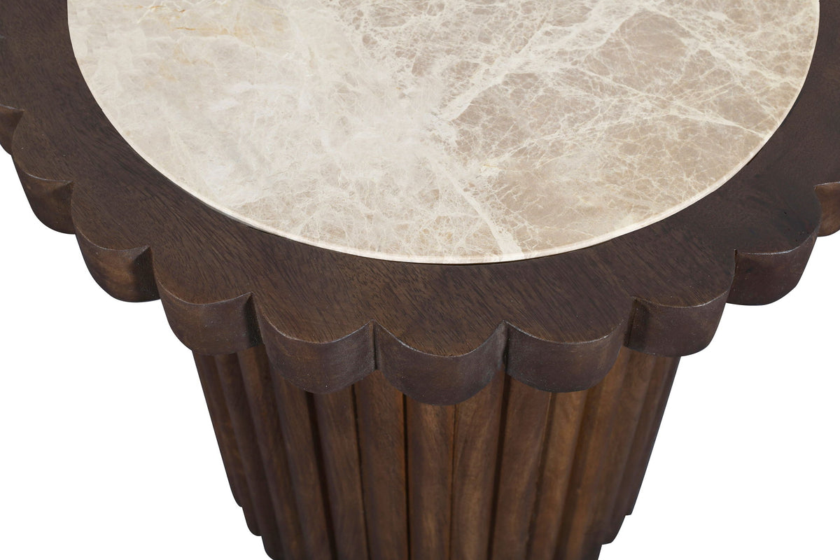 Elvira - Marble And Mango Wood Table