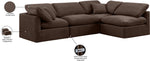 Indulge - Velvet 4 Piece Modular Sectional