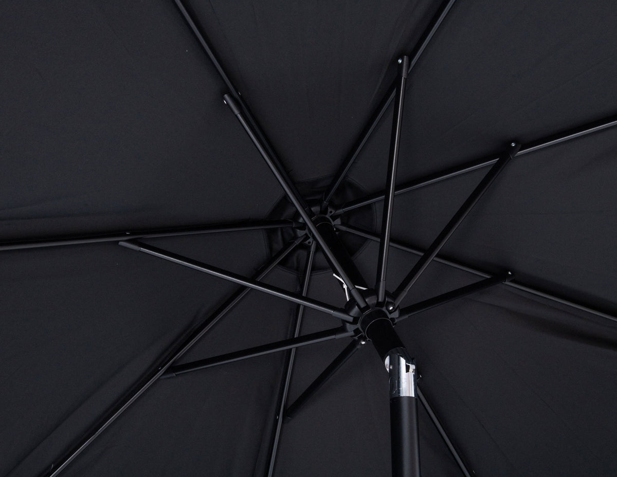 Amalfi - Aluminum Patio Umbrella - Light Brown Base / Black Pole