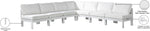 Nizuc - Outdoor Patio 7 Piece Modular Sectional With White Frame